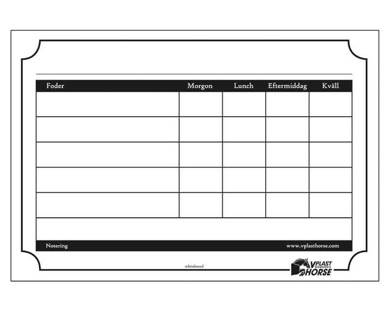 Vplast fodertavla till stallet